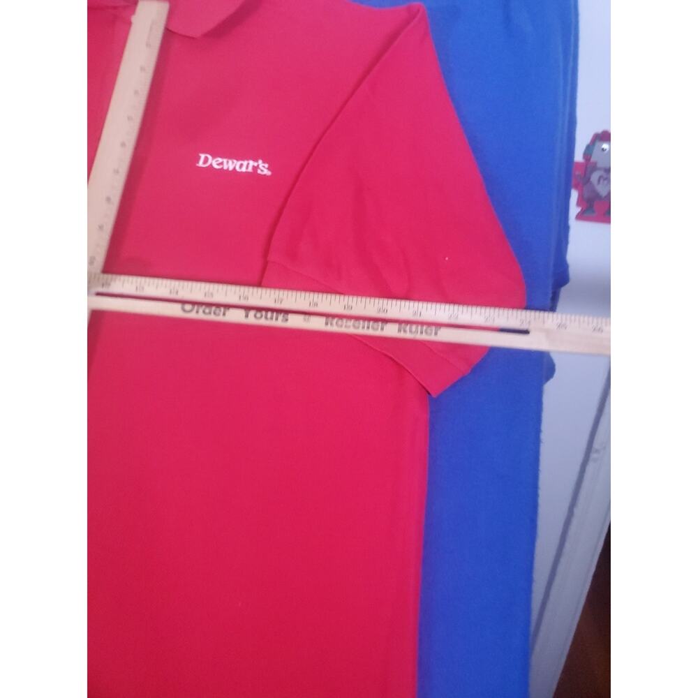 Vintage Izod Club Dewar's NWOT Red Polo Shirt Men's Size Large Nwot - Picture 8 of 15